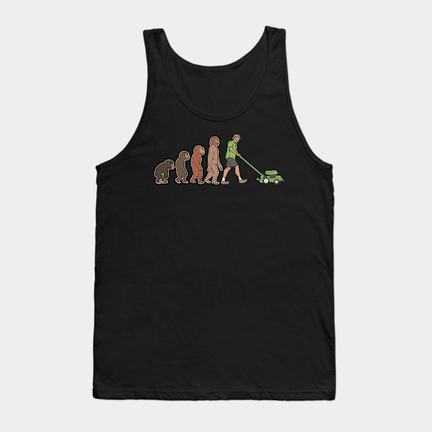 Funny Evolution of a gardener Tank Top by Shirtbubble